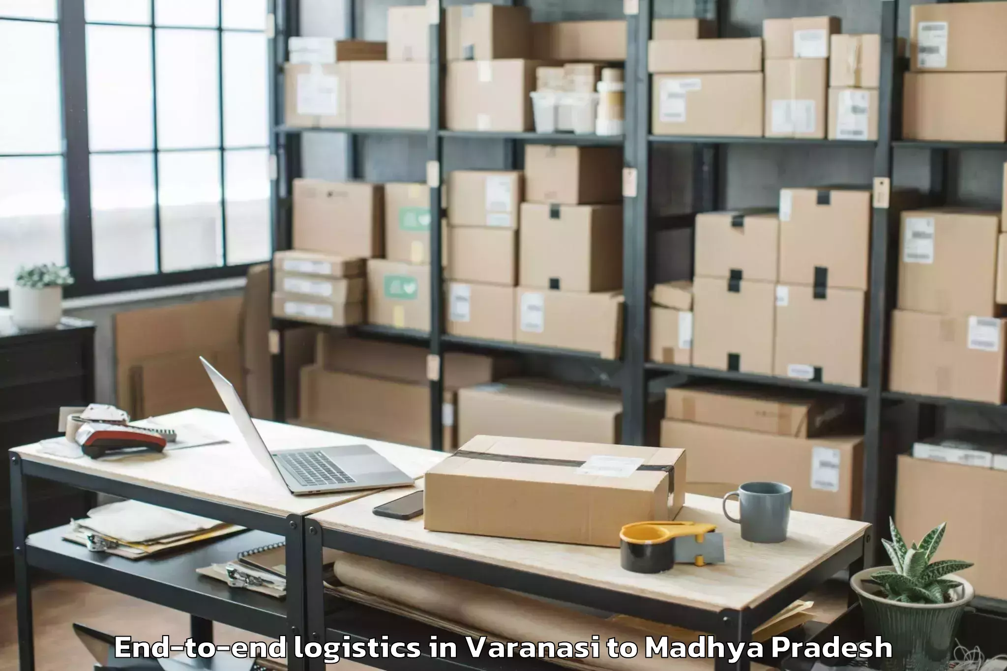 Varanasi to Khachrod End To End Logistics Booking